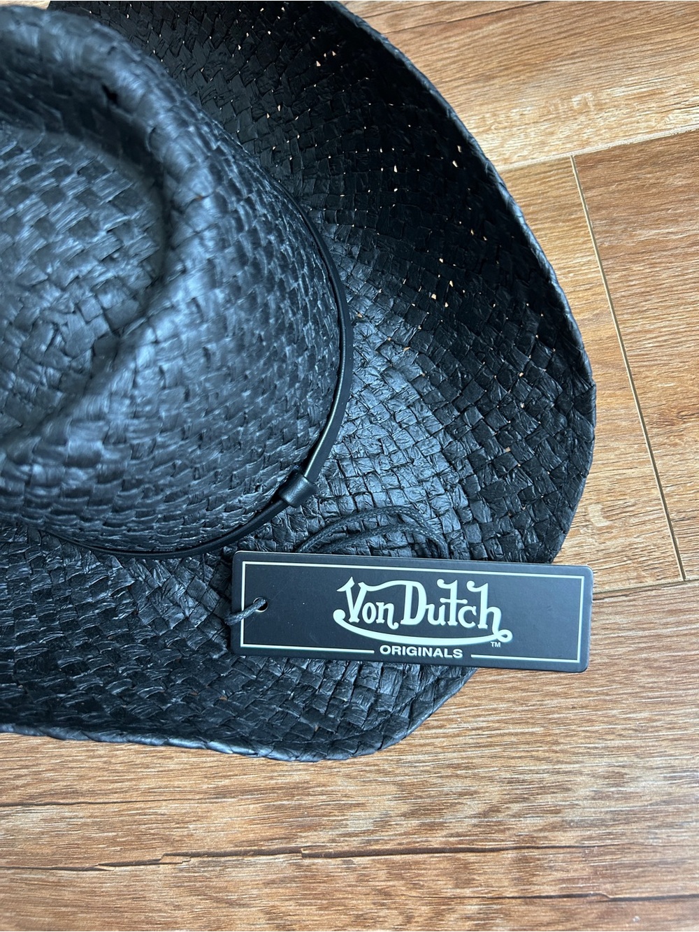 Von Dutch Black Cowboy Logo Hat NWT - Picture 5 of 6